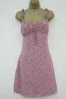 NASTY GAL LILAC PINK FLORAL MINI RUCHED BUST STRAPPY MINI DRESS SIZE 12 BNWT