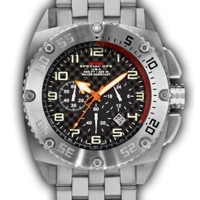 MTM Patriot Silver Tit PAT-TSL-BLCK-MBTI Wristwatch Watch w/ Box r#