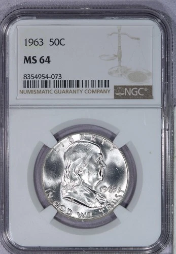 1963 Franklin Half Dollar 50c NGC MS64