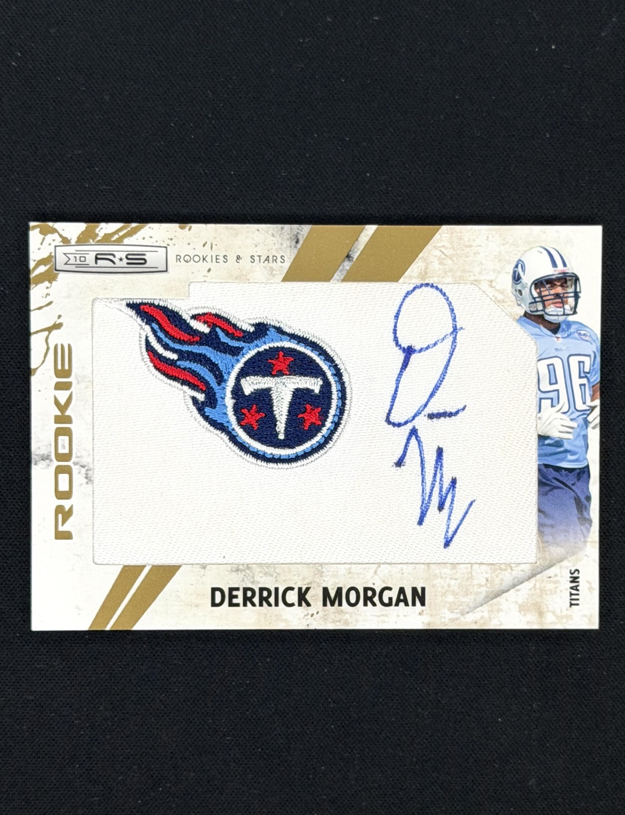 Derrick Morgan Panini Rookies & Stars #266 Patch Autograph
