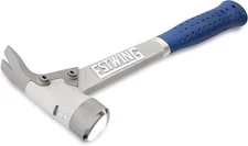 Estwing ALBL, 14 Oz Blue Vinyl Grip Aluminum Hammer With Smooth Face
