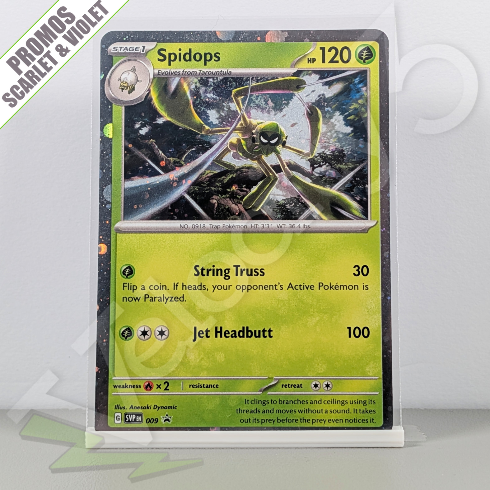 Pokemon TCG Card - Spidops SVP 9 Cosmos Holo | 2023 Scarlet & Violet Promo