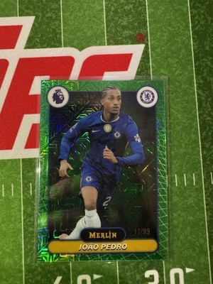 Joao Pedro 2025-26 Topps Merlin Premier League /99 Green Refractor - Chelsea