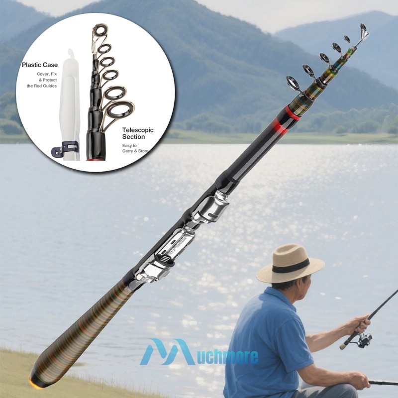 7ft Professional Telescopic Spinning Carbon Fiber Fishing Pole with 6 Rod Guides | eBay 7ft Professional Telescopic Spinning Carbon Fiber Fishing Pole with 6 Rod Guides | eBay
