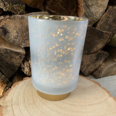 Leuchtende funkelnde Stern Laterne Ornament funkelnde LED gold weiß silber