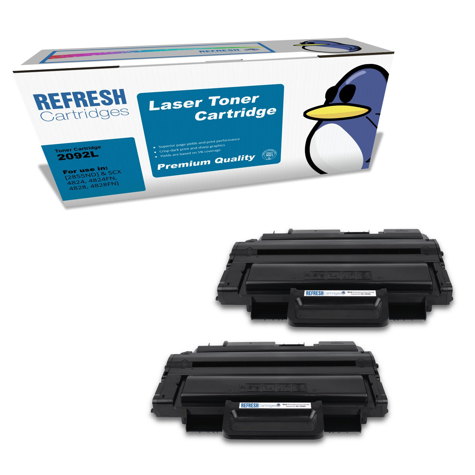 Refresh Cartridges Black 2092L Toner Twin Pack Compatible With Samsung Printers