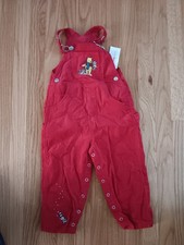 VINTAGE DISNEY STORE WINNIE THE POOH OVERALLS SIZE 24 MONTHS NEW WITH TAG