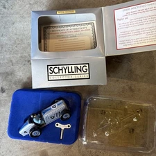  Schylling Speedway Racer Classic Wind-Up Tin Car Driver #2 Blue Original BOX