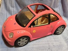Mattel Barbie Vintage Volkswagen VW Hot Pink Beetle Car Bug, 2000