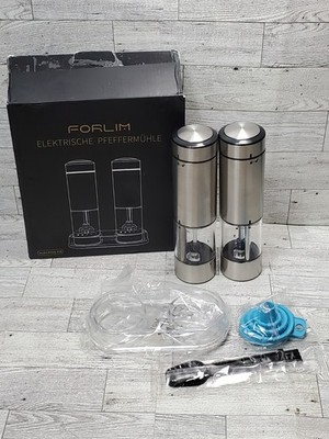 FORLIM Electric Stainless Steel Salt & Pepper Grinder Set