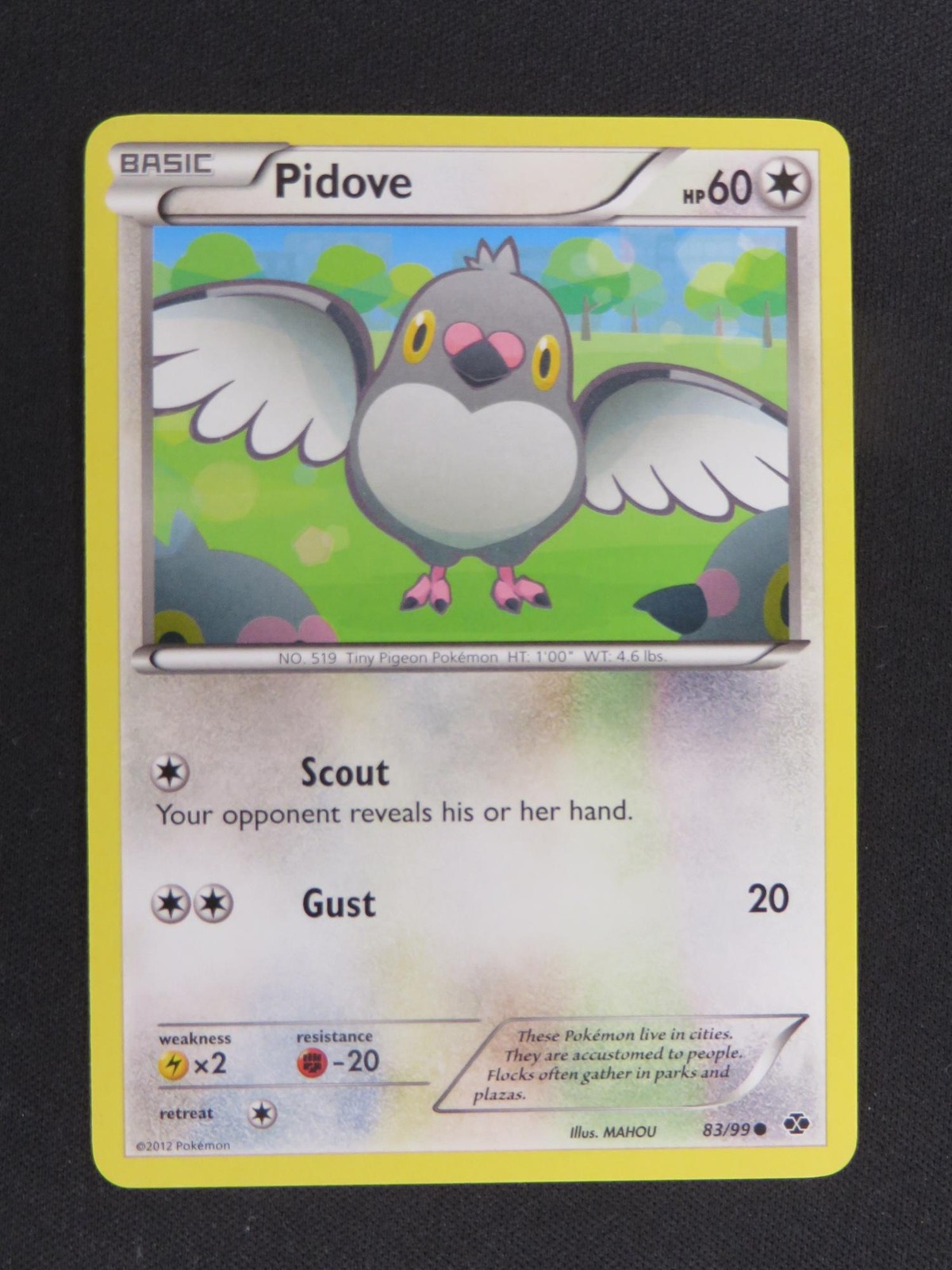 Pidove 83/99 Common Next Destinies Pokemon NM