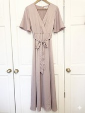 New without tag 'IN THE STYLE'  blush satin maxi  lined Dress Size 14 Bridesmaid