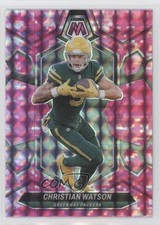 2024 Panini Mosaic Pink Camo Mosaic Prizm Christian Watson #80 1eh5