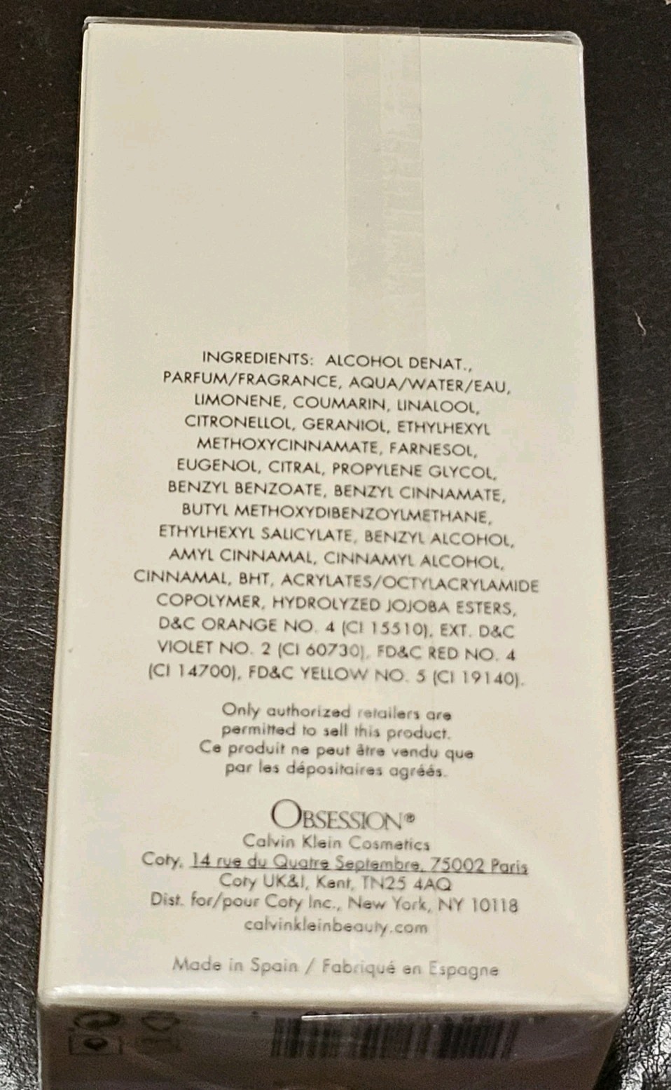 Women's Obsession by Calvin Klein 3.3 oz Eau de Parfum Spray NEW in Box (a)