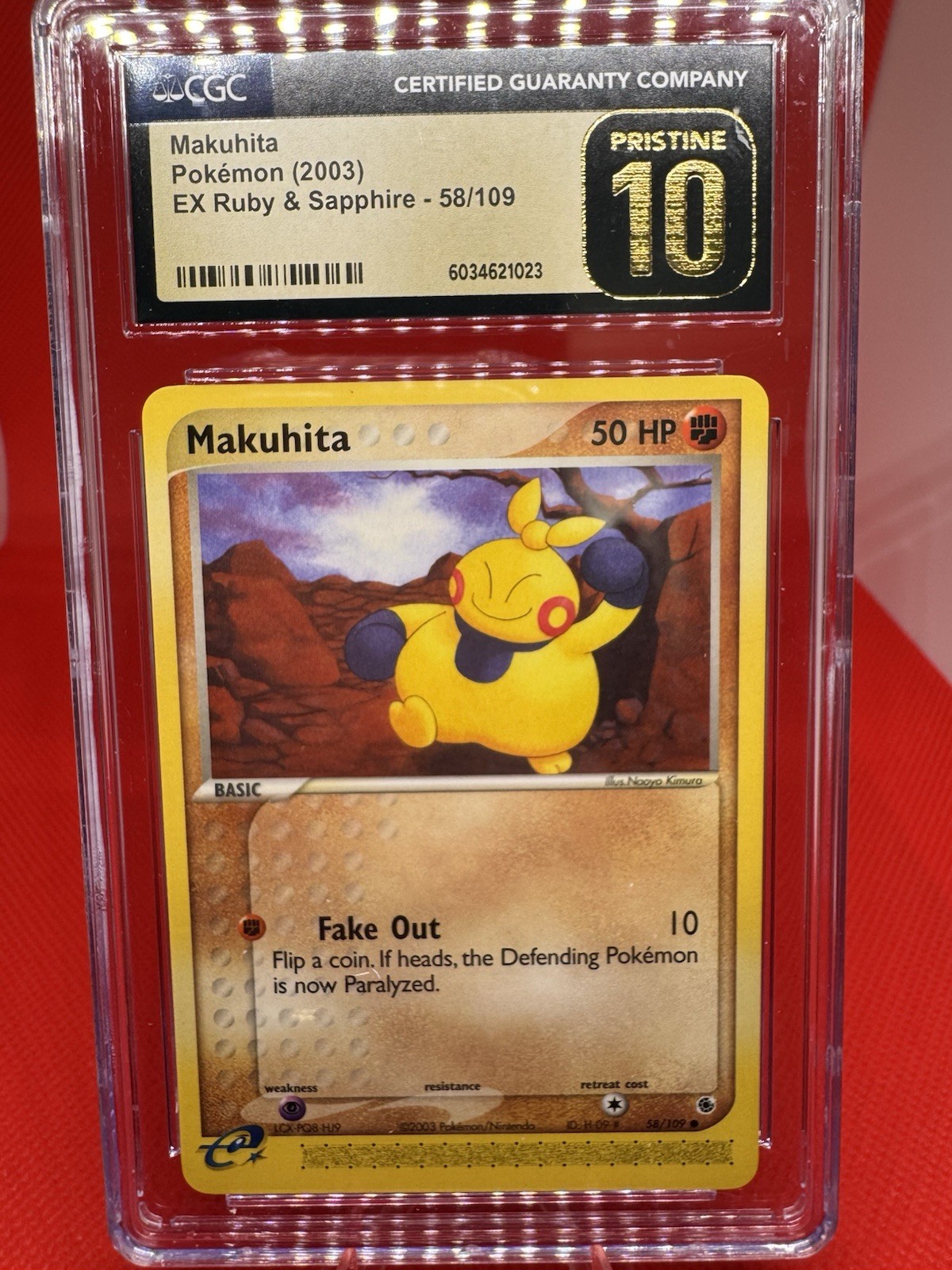 Makuhita 58/109 EX Ruby & Sapphire CGC PRISTINE 10 Pokemon TCG 2003 Vintage