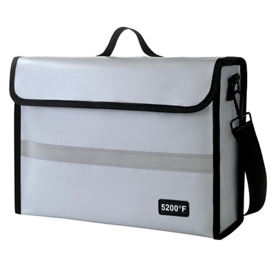 Fireproof Document Organizer Waterproof Box Home Office Travel White 01 Unit
