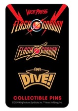 Image of Vice Press Flash Gordon movie Collectible Pins New Rare Florey Dive!