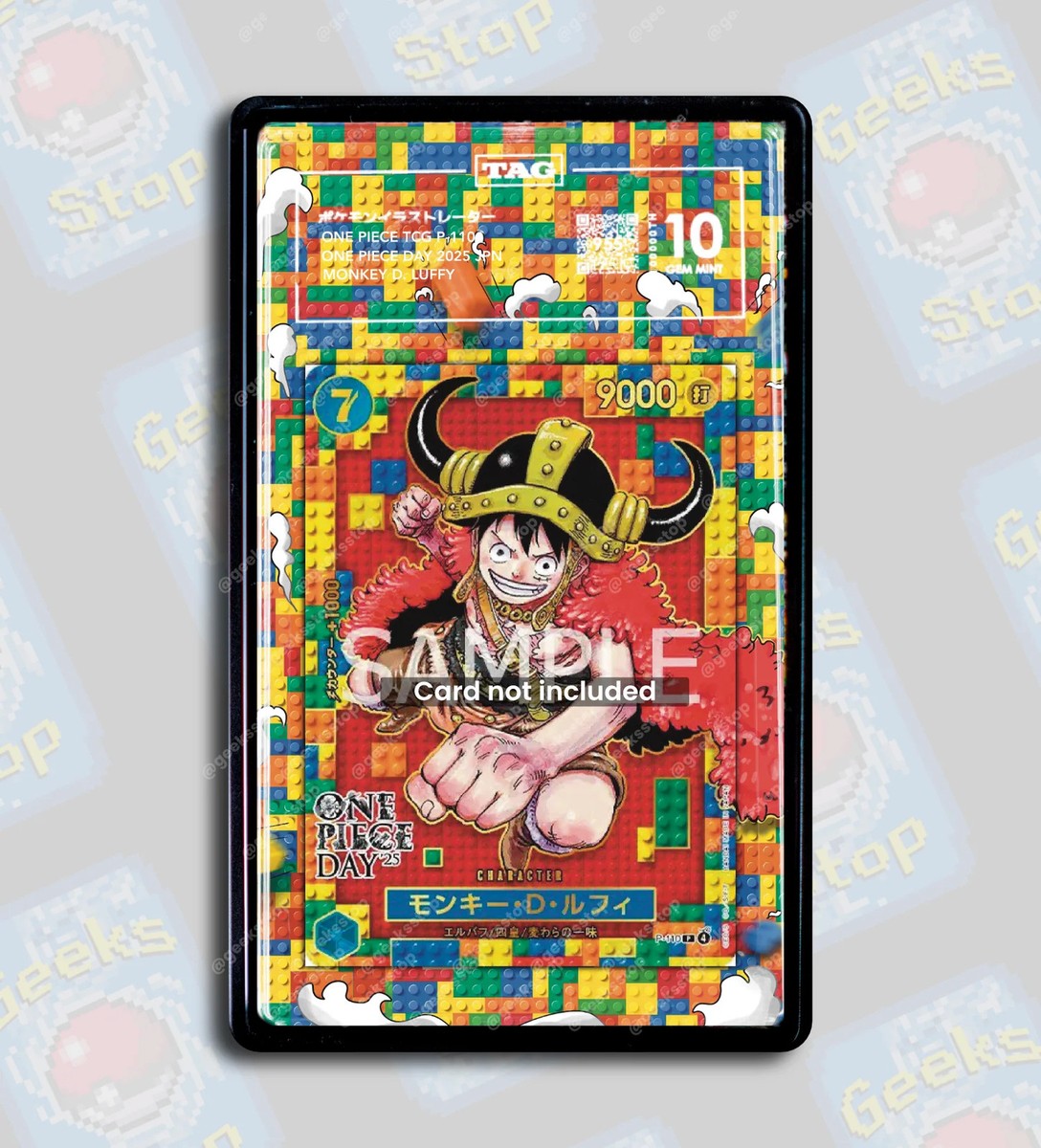 Megami PPカードパック part2 Luffy LEGO One Piece Day 2025 Promo PSA TAG Beckett | Display Case