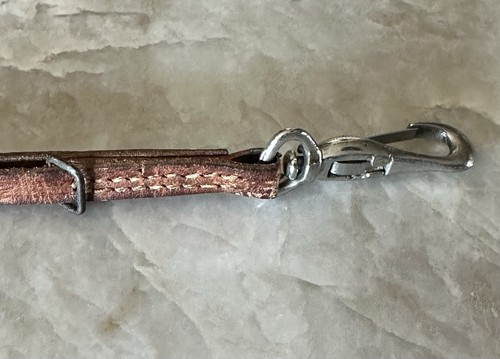Antique Brown Leather Saxophone Neck Strap 3/8" Wide