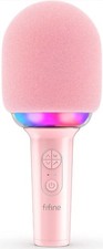 FIFINE Wireless Bluetooth Karaoke Microphone with Built-in Speake