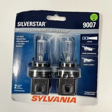 Sylvania SilverStar 9007 Halogen Headlight Bulb Pair Whiter Light Clarity