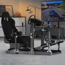 Marada New F1 Racing Simulator Cockpit Stand with Seat Fit Logitech/Thrustmaster