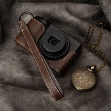 For Ricoh GR4 Camera Bag Leather Dock Case Base Protection Cover Shell green