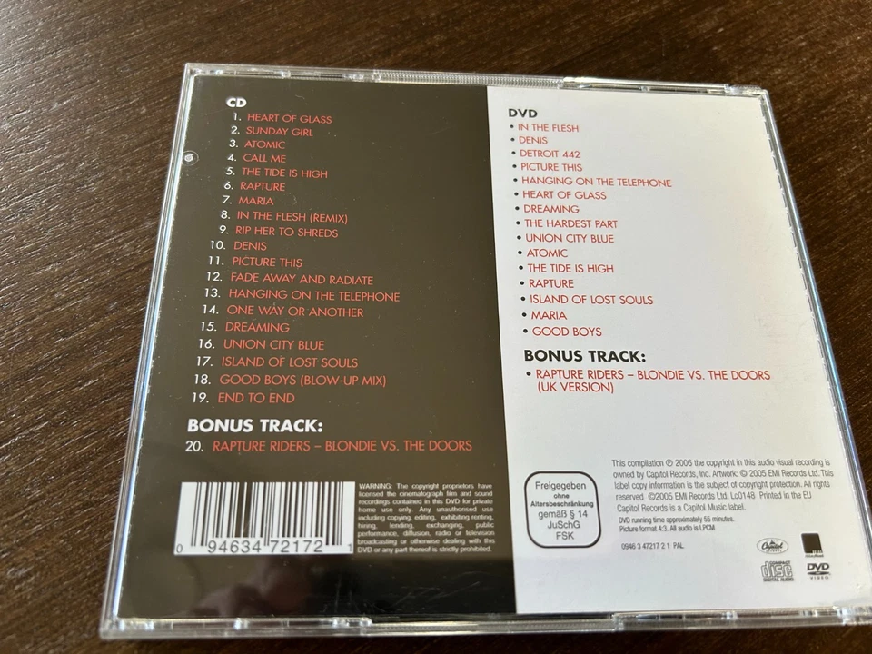 BLONDIE " Greatest Hits ... Sound and Vision " CD/DVD (2005) - Bild 4 von 4