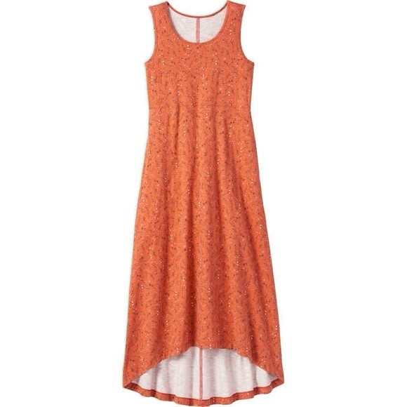 Duluth Trading To ‘n’ Flow High/Low Maxi Dress Women Size XL Floral Knit Resort
