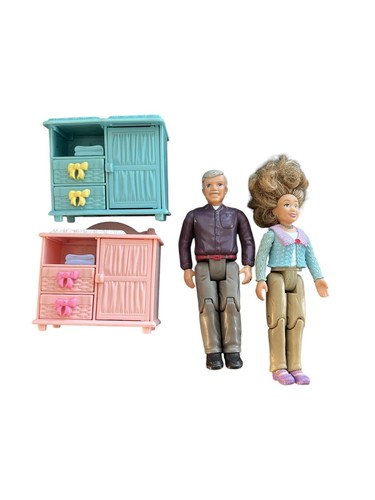 Fisher Price liebevolle Familie Puppenhaus Großeltern Puppen Lot Konvolut 4
