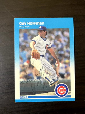 Guy Hoffman 1987 Fleer Autograph #566 Auto Signature Signed Chicago Cubs