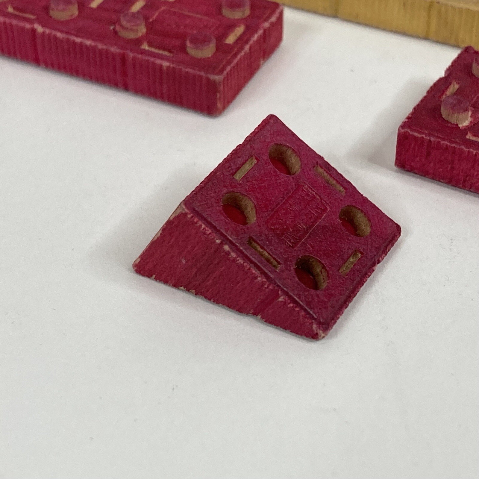 Vintage American Bricks Wooden Building Blocks Red Brown MEGA LOT 11.5