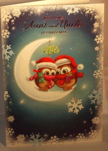 Auguri Di Natale Zii.Love Zia E Zio A Natale Scheda 19 75cm X 13 25cm Luna Ebay