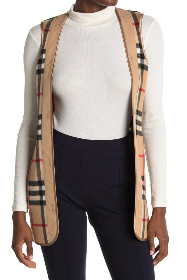 Colete Burberry Camel Rainwear Tamanho 4 EUA Tamanho 2 UE Tamanho 36 Orig $725 - Imagem 3 de 4