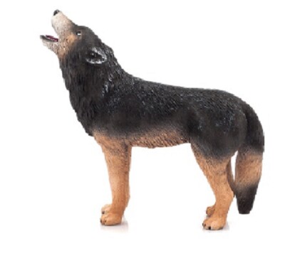 MOJO Heulender Wolf – Handbemalte Tierfigur Für Sammler & Schulprojekte