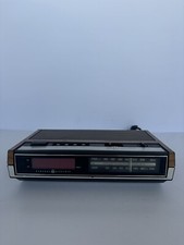 Vintage GE 7-4630B General Electric Digital Alarm Clock AM-FM Radio Wood Grain