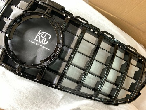 2019+ Panamericana GT Style Grill - BLACK - Benz W205 C-Class - NO CAMERA - Picture 5 of 6