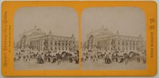 Paris Opéra Garnier Photographie d’après gravure Stereo Albumine Carton cassé
