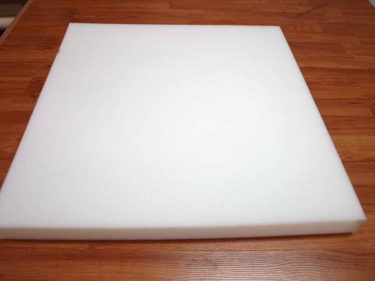 Foam cushion pad size 2x24x24 medium density for chairs or bench cushions