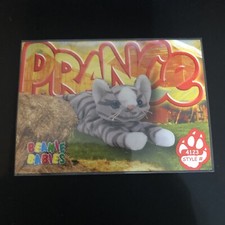 TY Beanie Babies BBOC Card Series 3 Common Prance the cat #4123