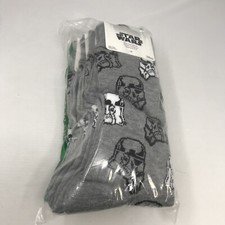 4 Pieces NWT Disney Star Wars Stormtrooper Crew Gray Socks Shoe 6-12