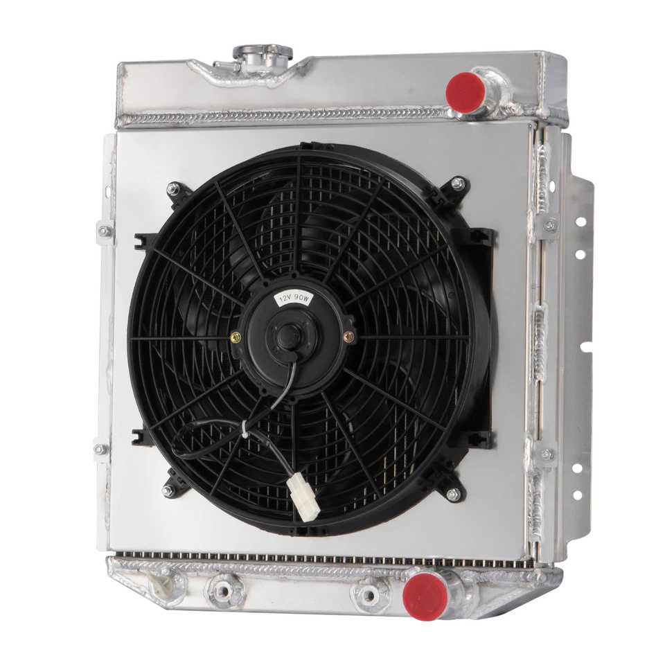 3Row Radiator+Shroud Fan For 1960-65 62 Ford Falcon/Ranchero/Comet 64-66 Mustang Foto 3 de 4