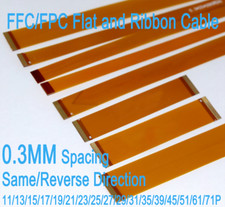 FFC/FPC 0.3mm Spacing 11P 71P Flat and Ribbon Cable LVDS MIPI LCD 6cm 20cm