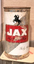 1958  JAX STEEL FLAT TOP BEER CAN JACKSON NEW ORLEANS LOUISIANA BLACK HORSE