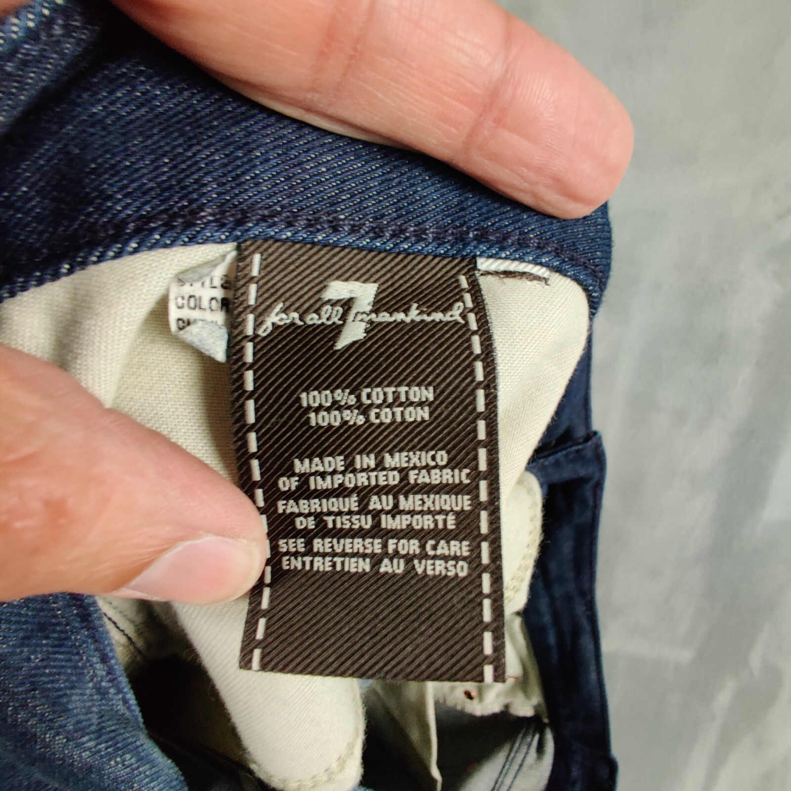 7 For All Mankind Jeans Men 42 Blue Slimmy Slim Tapered Denim Stretch Pants