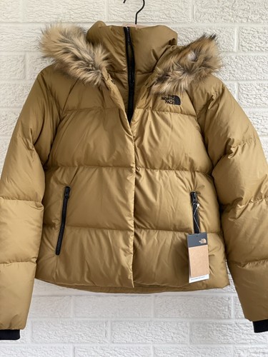 north face khaki padded jacket
