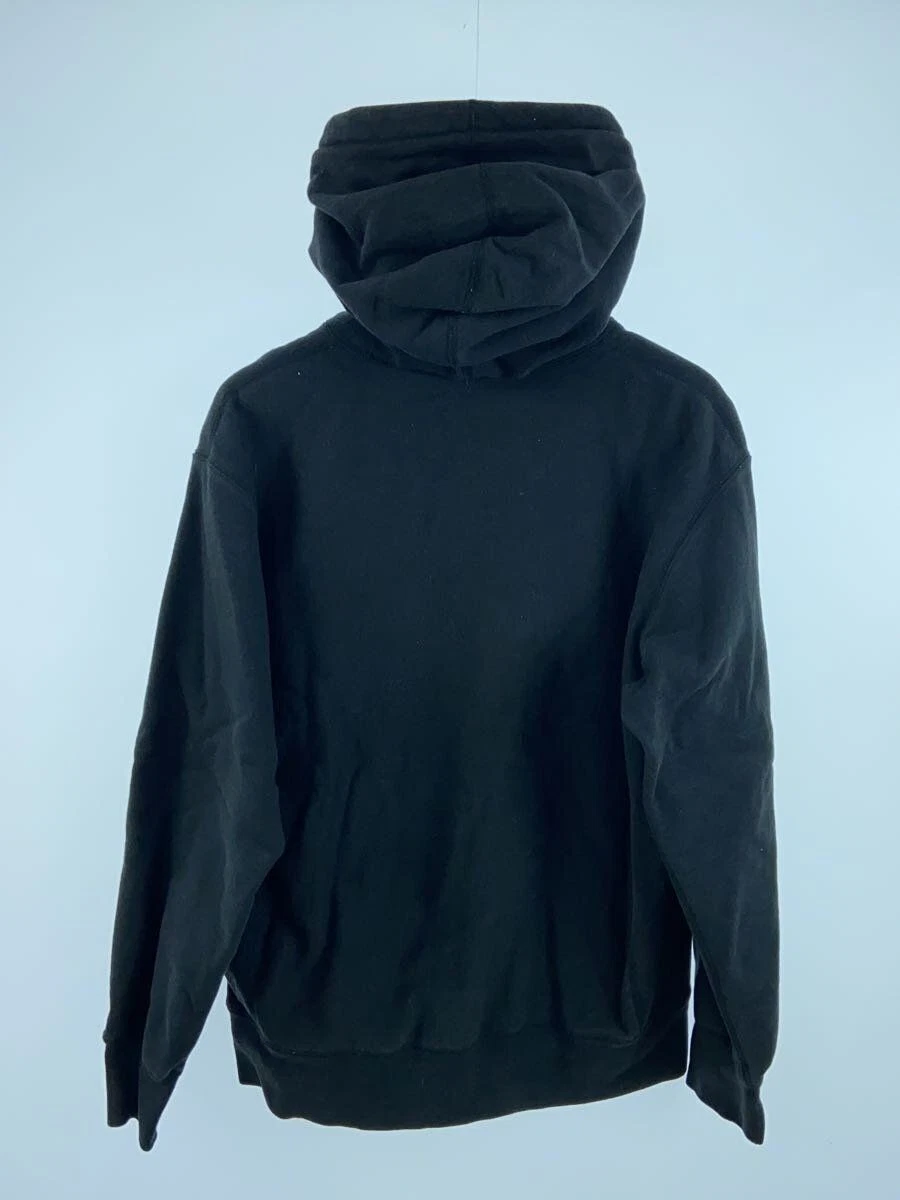 Felpa con cappuccio Supreme logo arabo M cotone nero sbiadito usata