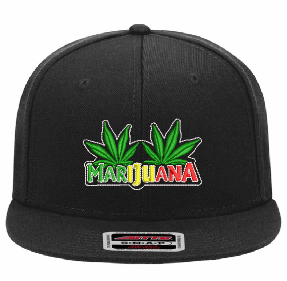 Baseball Cap Marijuana Cannabis Weed Pot 420 Snapback Adjustable Hat Flat-image