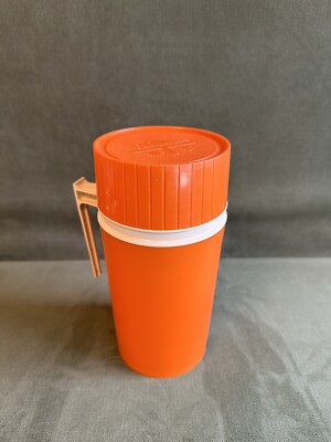 Vintage Thermos Pint Orang Cup Retro 1970s 7202 Insulated Lidded Coffee Tea  Soup | eBay