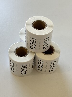 500 Labels Consecutive Number Inventory Stickers Labels 2'' x 1'' Customize